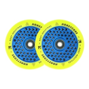 Set 2 roti Trotineta Root LTD Honeycore 110mm Blue/Yellow - Img 1