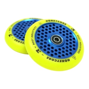 Set 2 roti Trotineta Root LTD Honeycore 110mm Blue/Yellow - Img 2