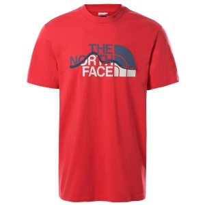 Tricou North Face Mount Line Rococco Red - Img 1