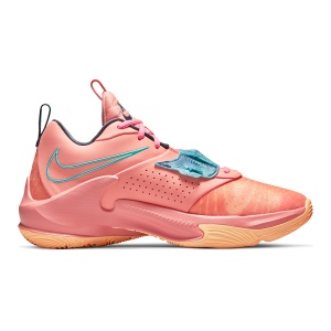 Ghete Baschet Nike Zoom Freak 3 Crimson Bliss/Dynamic Turquoise/Melon Tint/Thunder Blue - Img 2