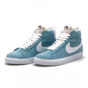 Incaltaminte Nike SB Zoom Blazer Mid Cerulean/White - Img 4