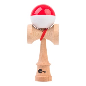 Kendama USA Kaizen Jet Shape Half Split Red/White
