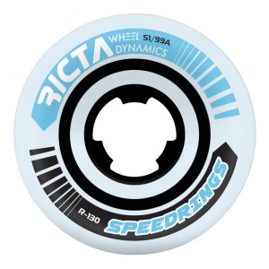 Set 4 roti Skateboard Ricta Speedrings Slim 99a White 51mm - Img 1