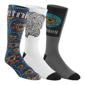 Set sosete Etnies Thomas Hooper Crew 3pr Black/White/Grey - Img 1