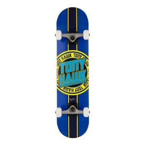 Skateboard Tony Hawk SS 180+ Badge Logo Blue/Yellow 7.5inch