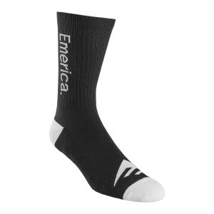 Sosete Emerica Pure Crew Black/White - Img 1