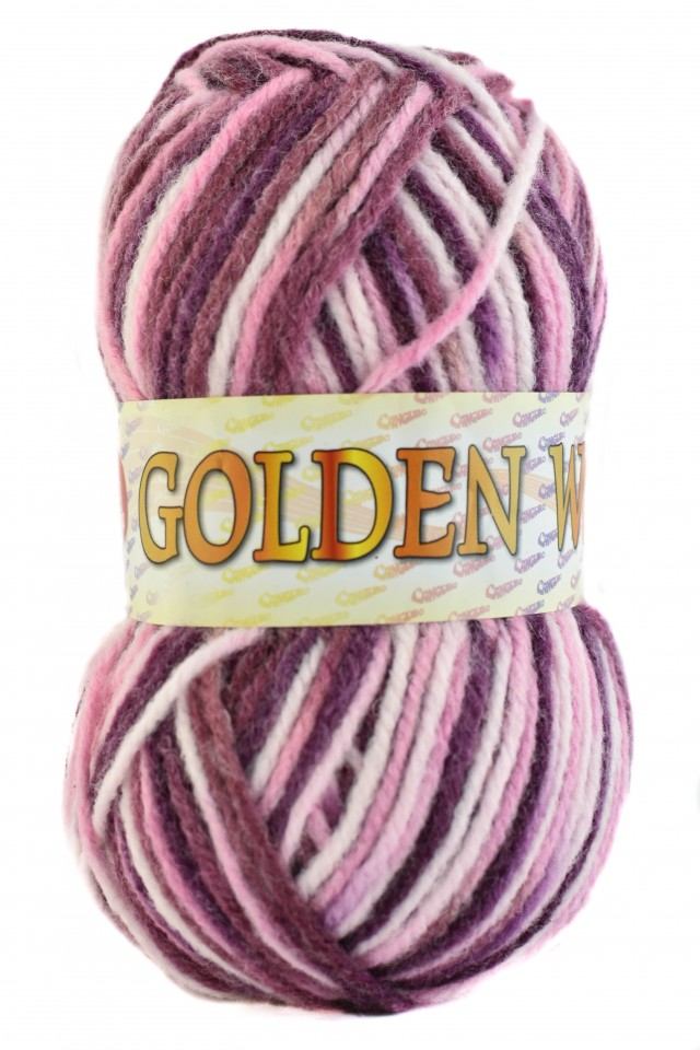 Fir de tricotat sau crosetat - Fire acril lana GOLDEN WOOL IMPRIMAT - 361
