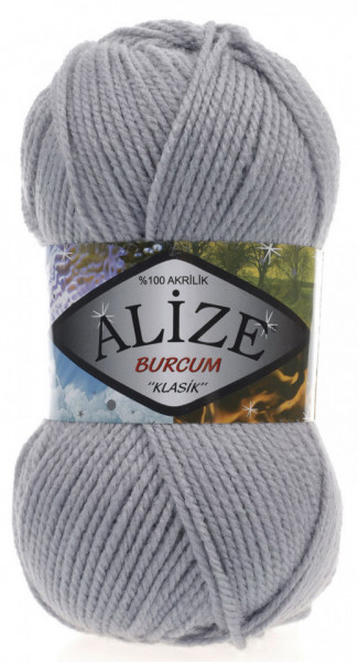 Fir de tricotat sau crosetat - Fir ACRILIC ALIZE BURCUM KLASIK GRI 253