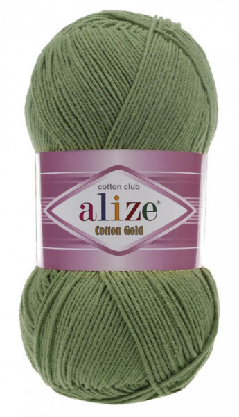 Fir de tricotat sau crosetat - Fir ALIZE COTTON GOLD VERDE 485