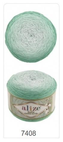 Fir de tricotat sau crosetat - Fir BUMBAC 100% ALIZE BELLA OMBRE BATIK COD 7408 - Img 2