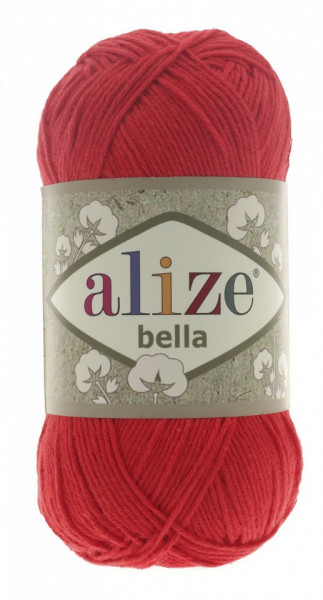 Fir de tricotat sau crosetat - Fir BUMBAC 100% ALIZE BELLA - ROSU 56