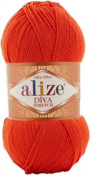 Fir de tricotat sau crosetat - Fir microfibra ALIZE DIVA STRETCH PORTOCALIU 37