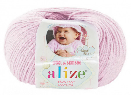 Fir de tricotat sau crosetat - Fire amestec lana + bambus si acril ALIZE BABY WOOL PUDRA 275