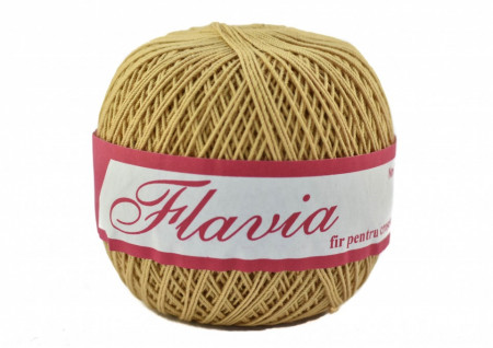 Fir de tricotat sau crosetat - Fire Bumbac 100% FLAVIA ROMANOFIR BOBINA BEJ 6P