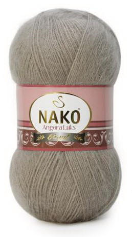 Fir de tricotat sau crosetat - Fire tip mohair acril NAKO ANGORA LUKS BEJ 2000