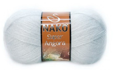 Fir de tricotat sau crosetat - Fire tip mohair acril NAKO SUPER ANGORA GRI 2549