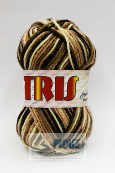 Fir de tricotat sau crosetat - Fire tip mohair din acril CANGURO - TRIS IMPRIMAT DEGRADE 363