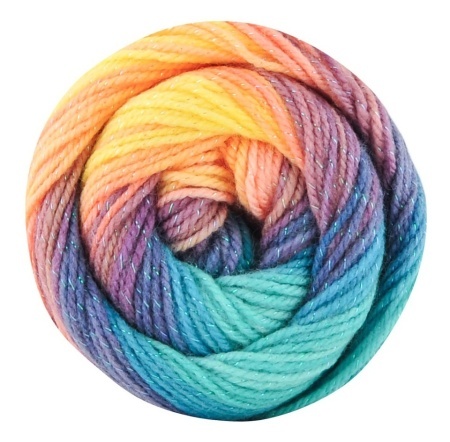 Fir de tricotat sau crosetat - Fire tip mohair din acril Kamgarn Papatya Batik Glitter degrade 06 - Img 2