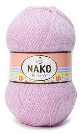 Fir de tricotat sau crosetat - Fire tip mohair din acril Nako Baby Bebe 100 ROZ 11626