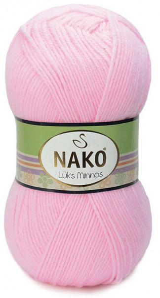 Fir de tricotat sau crosetat - Fire tip mohair din acril NAKO LUKS MINNOS ROZ 23069