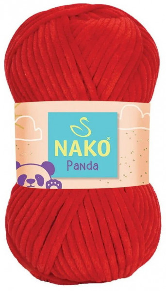 Fir de tricotat sau crosetat - Fire tip mohair din acril NAKO PANDA ROSU 3108