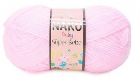 Fir de tricotat sau crosetat - Fire tip mohair din acril Nako SUPER BEBE ROZ 23069