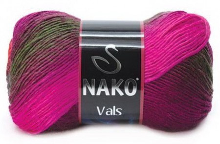 Fir de tricotat sau crosetat - Fire tip mohair din acril premium Nako VALS DEGRADE 85802