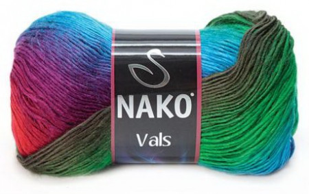 Fir de tricotat sau crosetat - Fire tip mohair din acril premium Nako VALS DEGRADE 85801