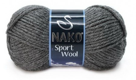 Fir de tricotat sau crosetat - Fire tip mohair din acril si lana Nako Sport Wool GRI 193