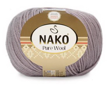 Fir de tricotat sau crosetat - Fire tip mohair din lana 100% Nako PURE WOOL GRI 12351