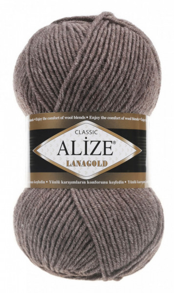 Fir de tricotat sau crosetat - Fire tip mohair din lana 49% si acril 51% Alize Lanagold Bej 240