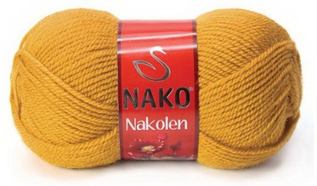 Fir de tricotat sau crosetat - Fire tip mohair din lana 50% si acril 50% Nakolen Galben 1808