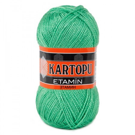 Fir de tricotat,brodat sau crosetat - Fir KARTOPU ETAMIN VERDE 437