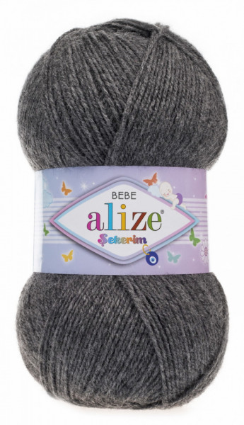 Fir de tricotat sau crosetat - Fir ACRILIC ALIZE SEKERIM BEBE GRI 196