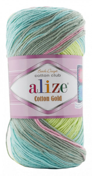 Fir de tricotat sau crosetat - Fir ALIZE COTTON GOLD BATIK - DEGRADE 6792