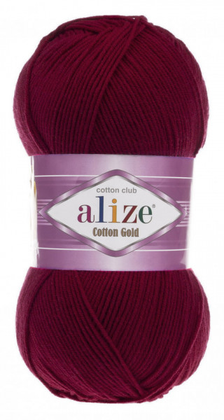 Fir de tricotat sau crosetat - Fir ALIZE COTTON GOLD GRENA 57