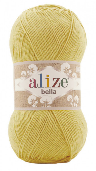 Fir de tricotat sau crosetat - Fir BUMBAC 100% ALIZE BELLA 100 - GALBEN 110