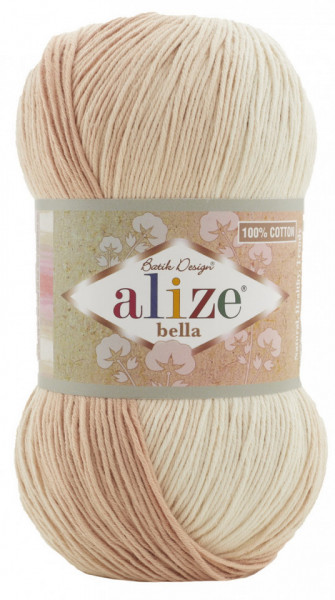 Fir de tricotat sau crosetat - Fir BUMBAC 100% ALIZE BELLA BATIK 100-1815