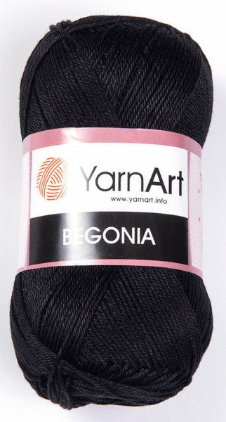 Fir de tricotat sau crosetat - Fir BUMBAC 100% YARNART BEGONIA NEGRU COD 999