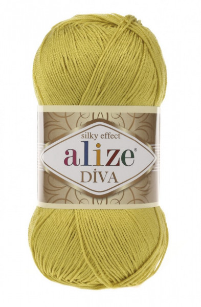 Fir de tricotat sau crosetat - Fir microfibra ALIZE DIVA LIME 109