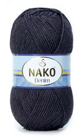 Fir de tricotat sau crosetat - FIR NAKO DENIM NEGRU 217