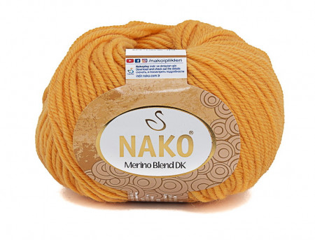 Fir de tricotat sau crosetat - Fire din lana 100% Nako Merino Blend DK - GALBEN COD 3416