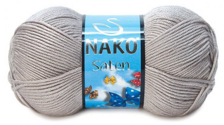 Fir de tricotat sau crosetat - Fire Nako SATEN GRI 3079