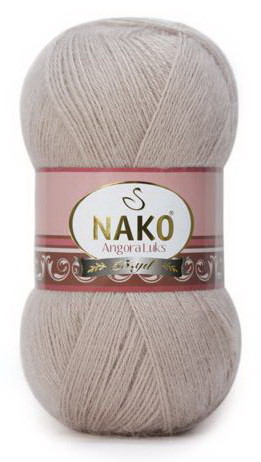 Fir de tricotat sau crosetat - Fire tip mohair acril NAKO ANGORA LUKS BEJ 3079