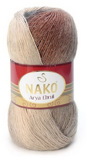 Fir de tricotat sau crosetat - Fire tip mohair acril NAKO ARYA EBRULI DEGRADE 86402
