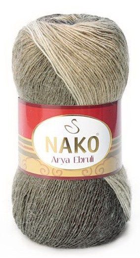Fir de tricotat sau crosetat - Fire tip mohair acril NAKO ARYA EBRULI DEGRADE 86416