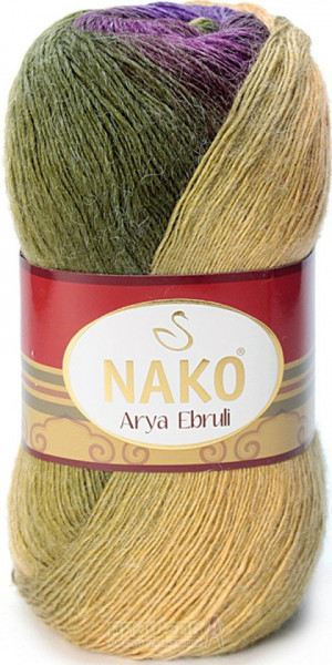 Fir de tricotat sau crosetat - Fire tip mohair acril NAKO ARYA EBRULI DEGRADE 86409