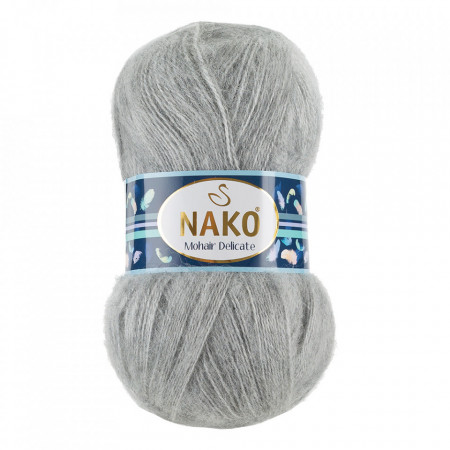 Fir de tricotat sau crosetat - Fire tip mohair acril NAKO MOHAIR DELICATE - GRI COD 6128 / 195