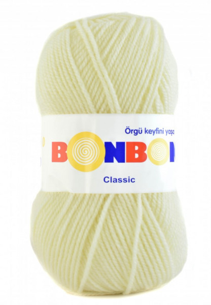Fir de tricotat sau crosetat - Fire tip mohair din acril BONBON CLASIC CREAM 98272