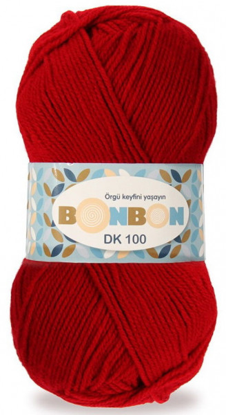 Fir de tricotat sau crosetat - Fire tip mohair din acril BONBON DK ROSU 98237